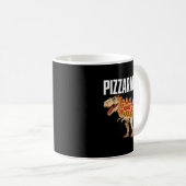 Zza T-rex Dino Fast Food Funny Zza Dinosaur  Kaffeetasse (VorderseiteRechts)