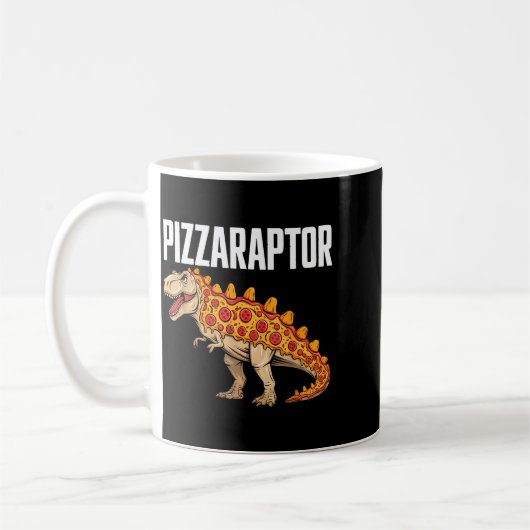 Zza T-rex Dino Fast Food Funny Zza Dinosaur  Kaffeetasse (Links)