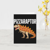 Zza T-rex Dino Fast Food Funny Zza Dinosaur  Karte (Gelbe Blume)