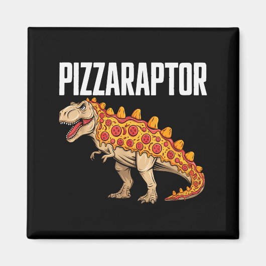 Zza T-rex Dino Fast Food Funny Zza Dinosaur Magnet (Vorne)