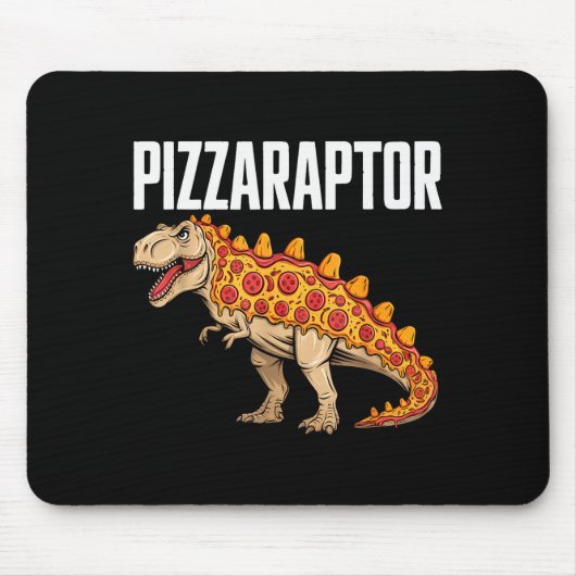 Zza T-rex Dino Fast Food Funny Zza Dinosaur Mousepad (Vorne)