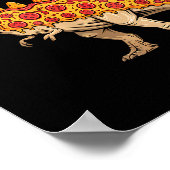 Zza T-rex Dino Fast Food Funny Zza Dinosaur Poster (Ecke)