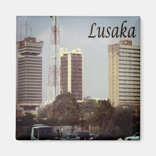 ZZM006 LUSAKA, Sambia, Afrika, Kühlschrank Magnet (Vorne)