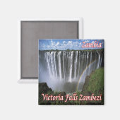 zZM007 ZAMBIA, Victoria Falls Zambezi, Kühlschrank Magnet (Vorderseite/Rückseite)