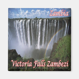 zZM007 ZAMBIA, Victoria Falls Zambezi, Kühlschrank Magnet
