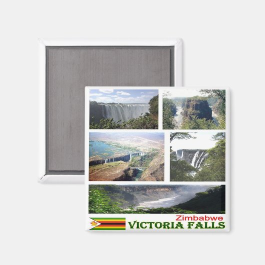 zZW008 VICTORIA FALLS, Mosaik, Simbabwe, Kühlschra Magnet (Vorderseite/Rückseite)