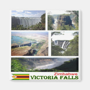 zZW008 VICTORIA FALLS, Mosaik, Simbabwe, Kühlschra Magnet