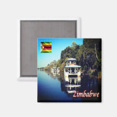 zZW012 VICTORIA FALLS, Simbabwe, Afrika, Kühlschra Magnet (Vorderseite/Rückseite)