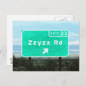 Zzyzx Rd.Exit Postkarte (Vorne/Hinten)