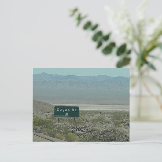 Zzyzx Rd. ~ Postkarte (Stehend Vorderseite)