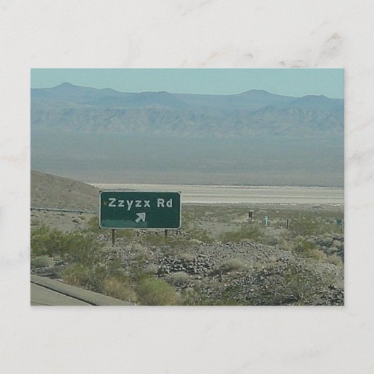 Zzyzx Rd. ~ Postkarte (Vorderseite)