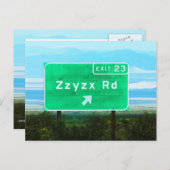ZZYZX RD POSTKARTE (Vorne/Hinten)