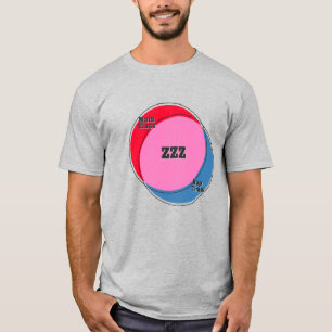 ZZZ Math Class Nickerchen Zeitvene-Diagramm T-Shirt