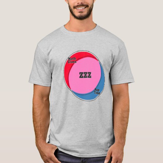 ZZZ Math Class Nickerchen Zeitvene-Diagramm T-Shirt (Vorderseite)